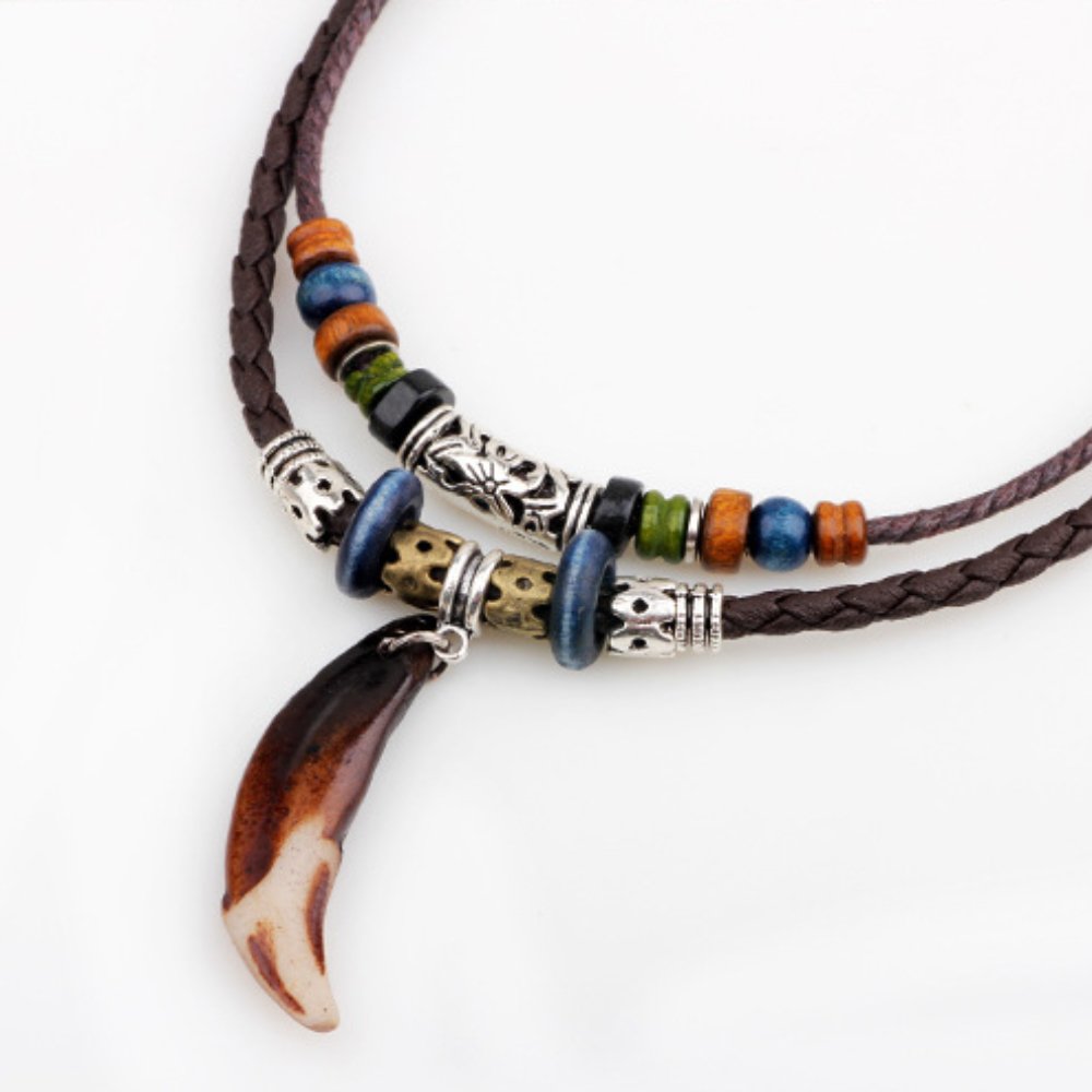 Kailash Way Zinc Alloy Wolf Tooth Protection Energy Necklace