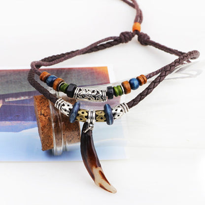 Kailash Way Zinc Alloy Wolf Tooth Protection Energy Necklace