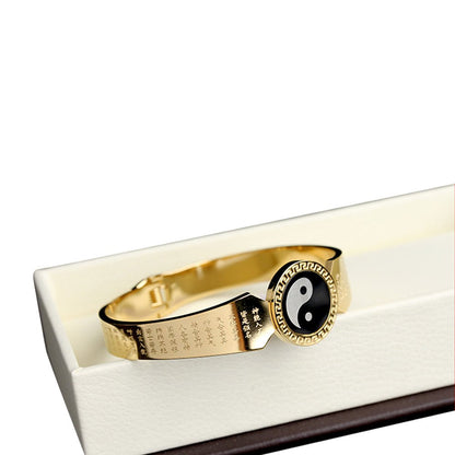 Kailash Way Titanium Yin Yang Balance Energy Bangle